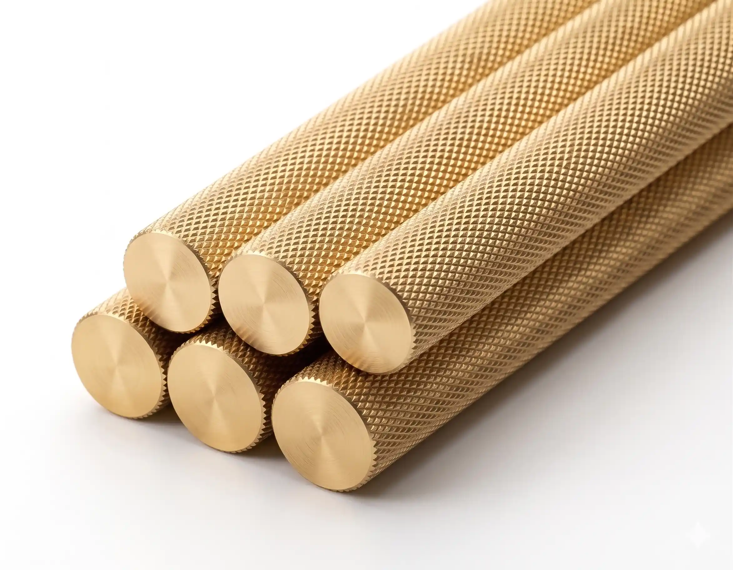 Cross Knurling Brass Rods